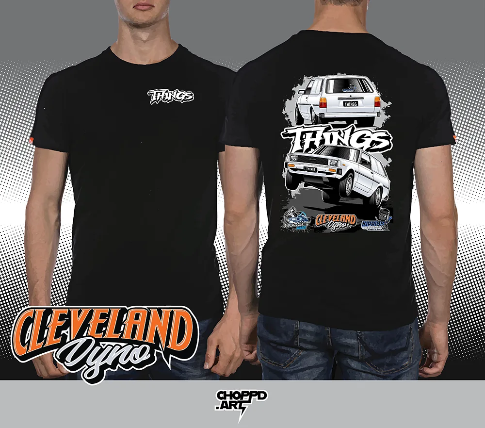 THINGS KE70 Corolla delivery van T-shirt product mockup